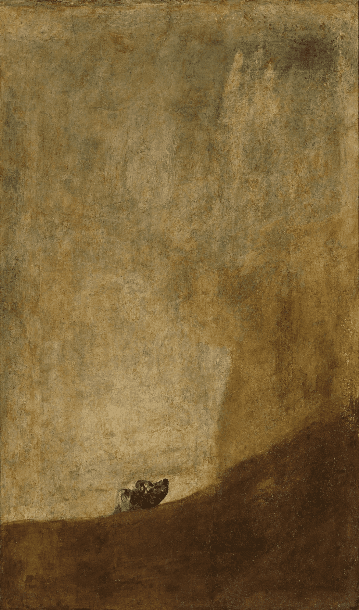 «Perro semihundido». Francisco de Goya, 1819