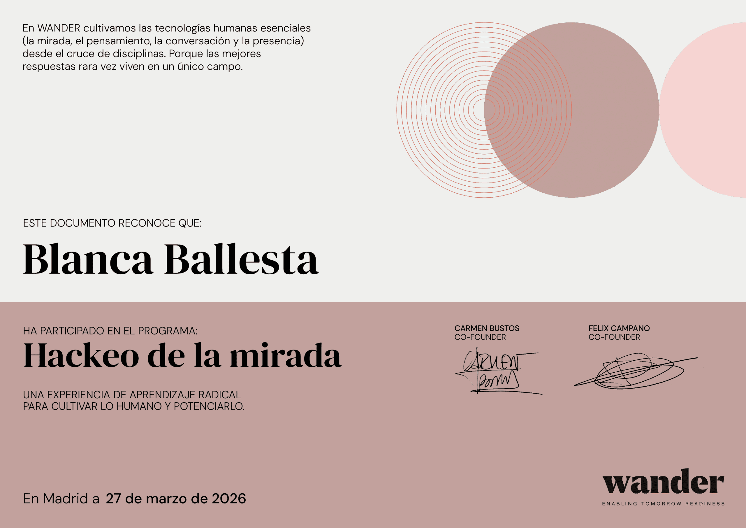 Certificado Blanca Ballesta
