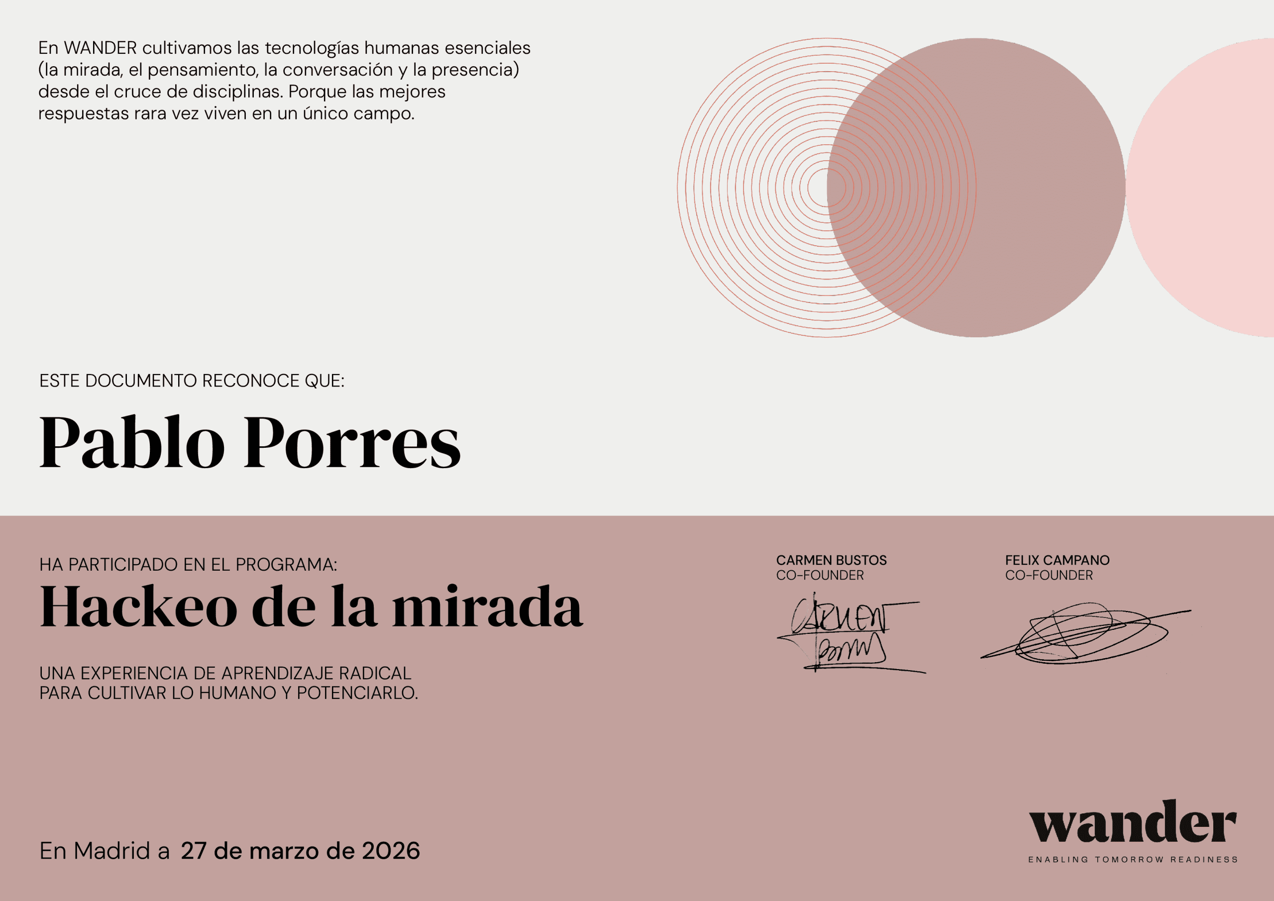 Certificado Pablo Porres