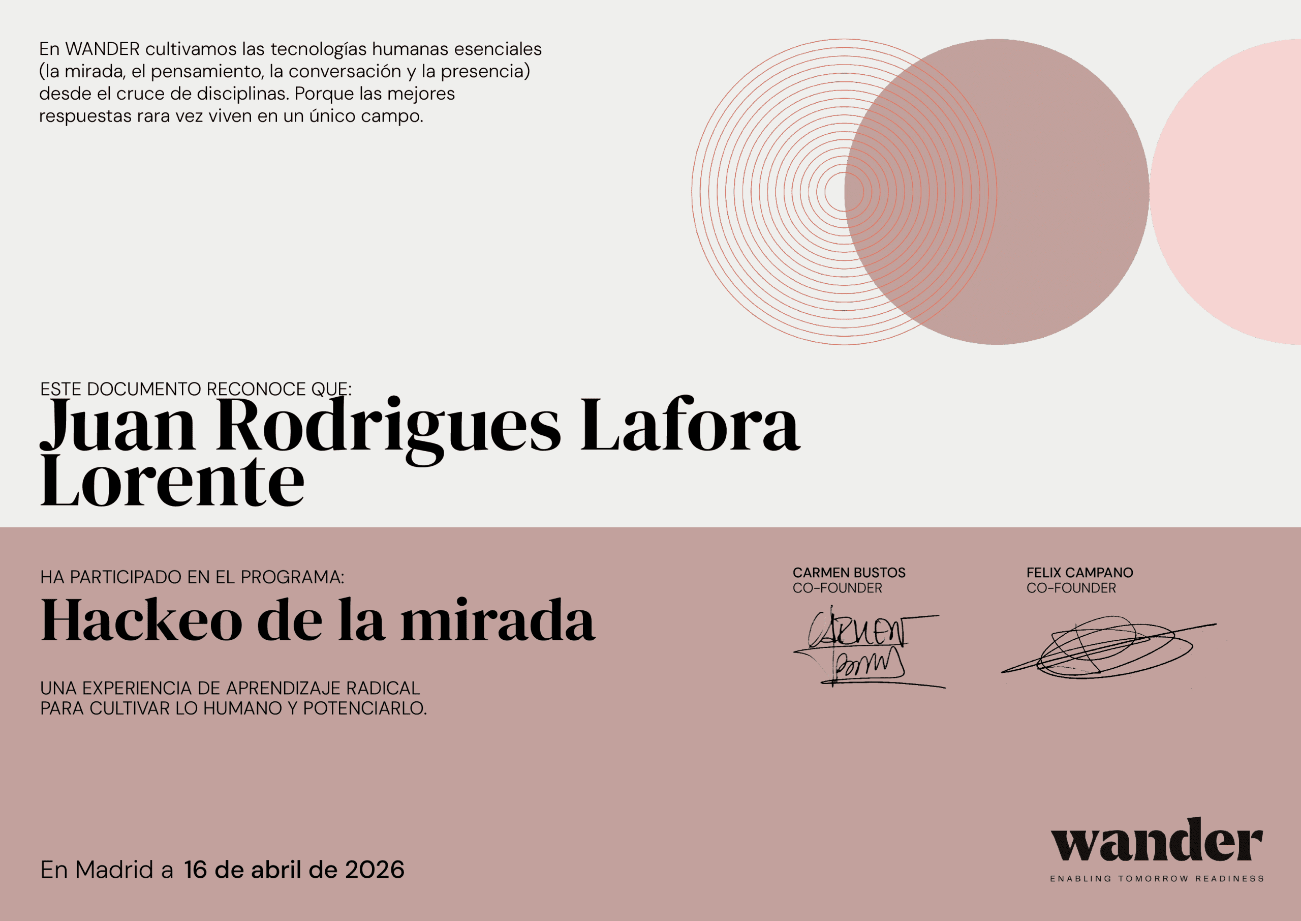 Certificado Juan Rodrigues Lafora Lorente