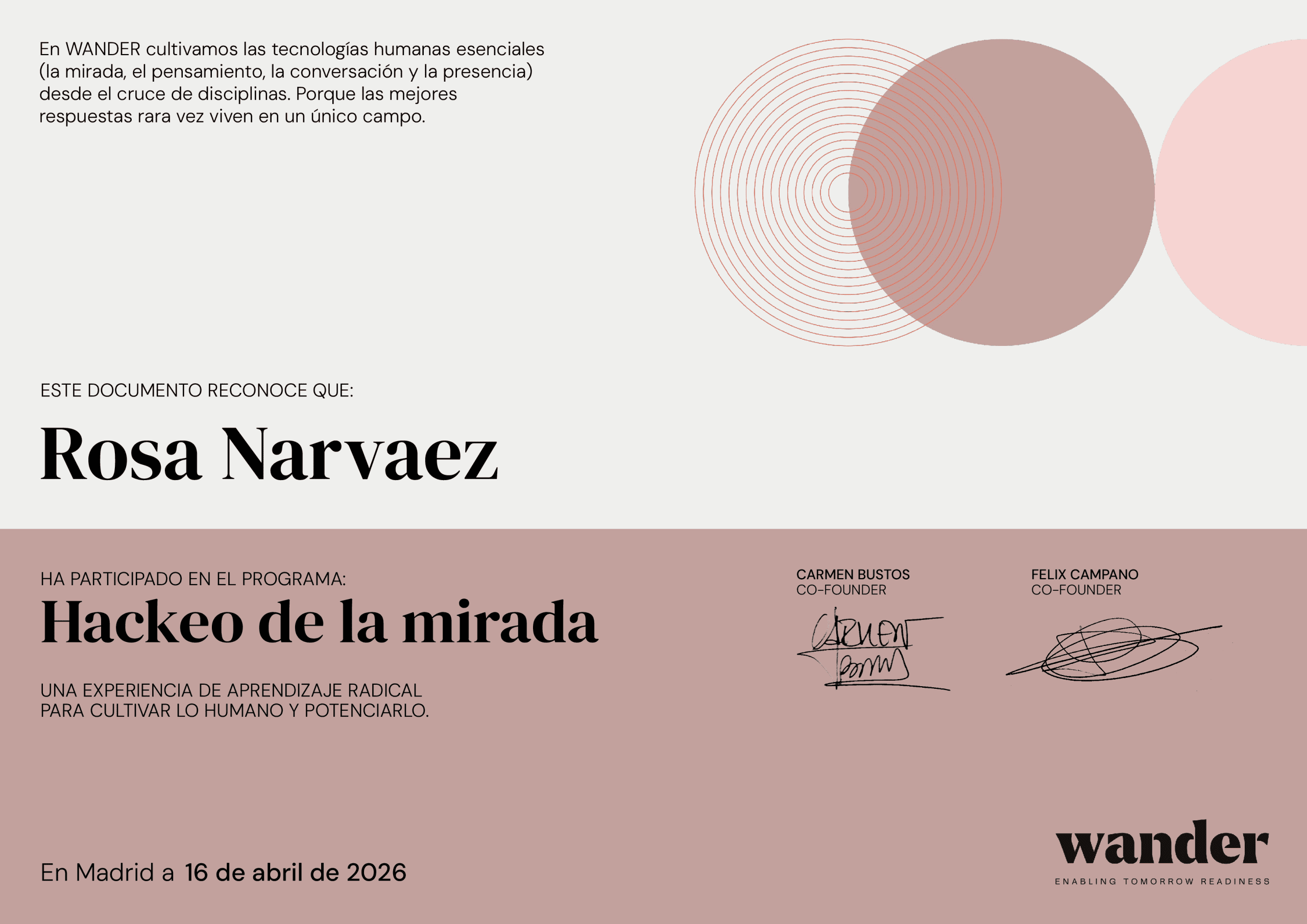 Certificado Rosa Narvaez