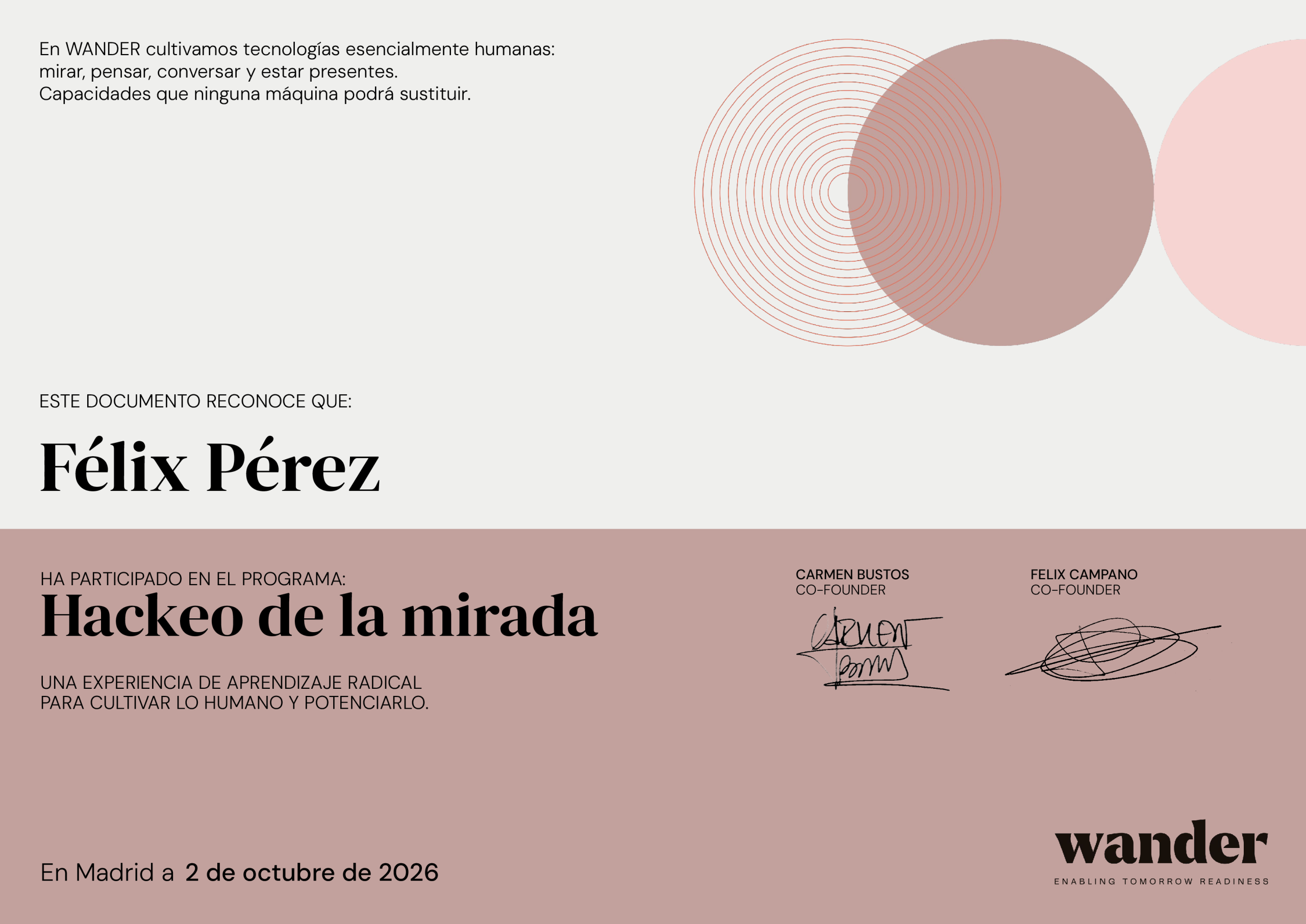Certificado Félix Pérez