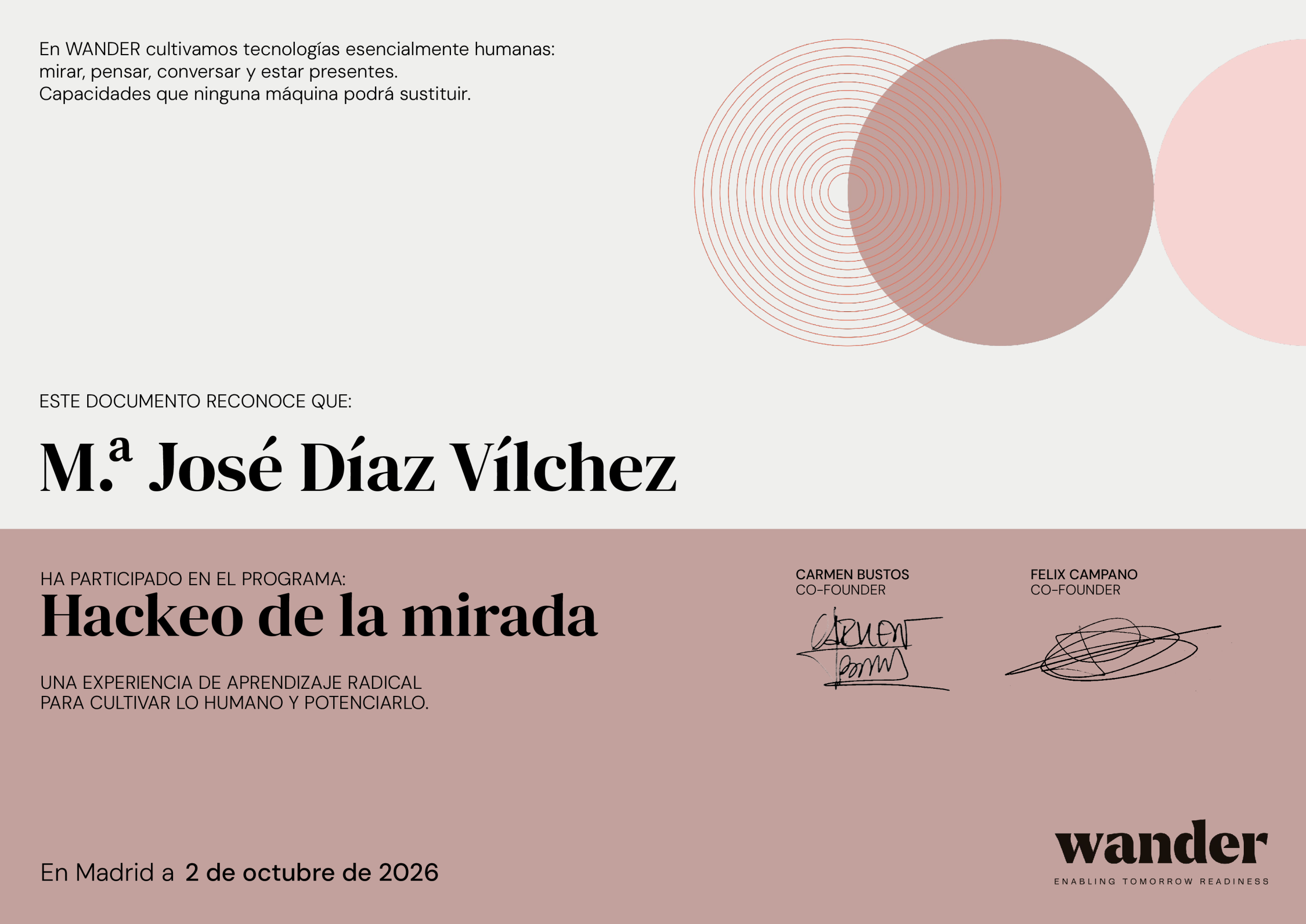 Certificado M.ª José Díaz Vílchez