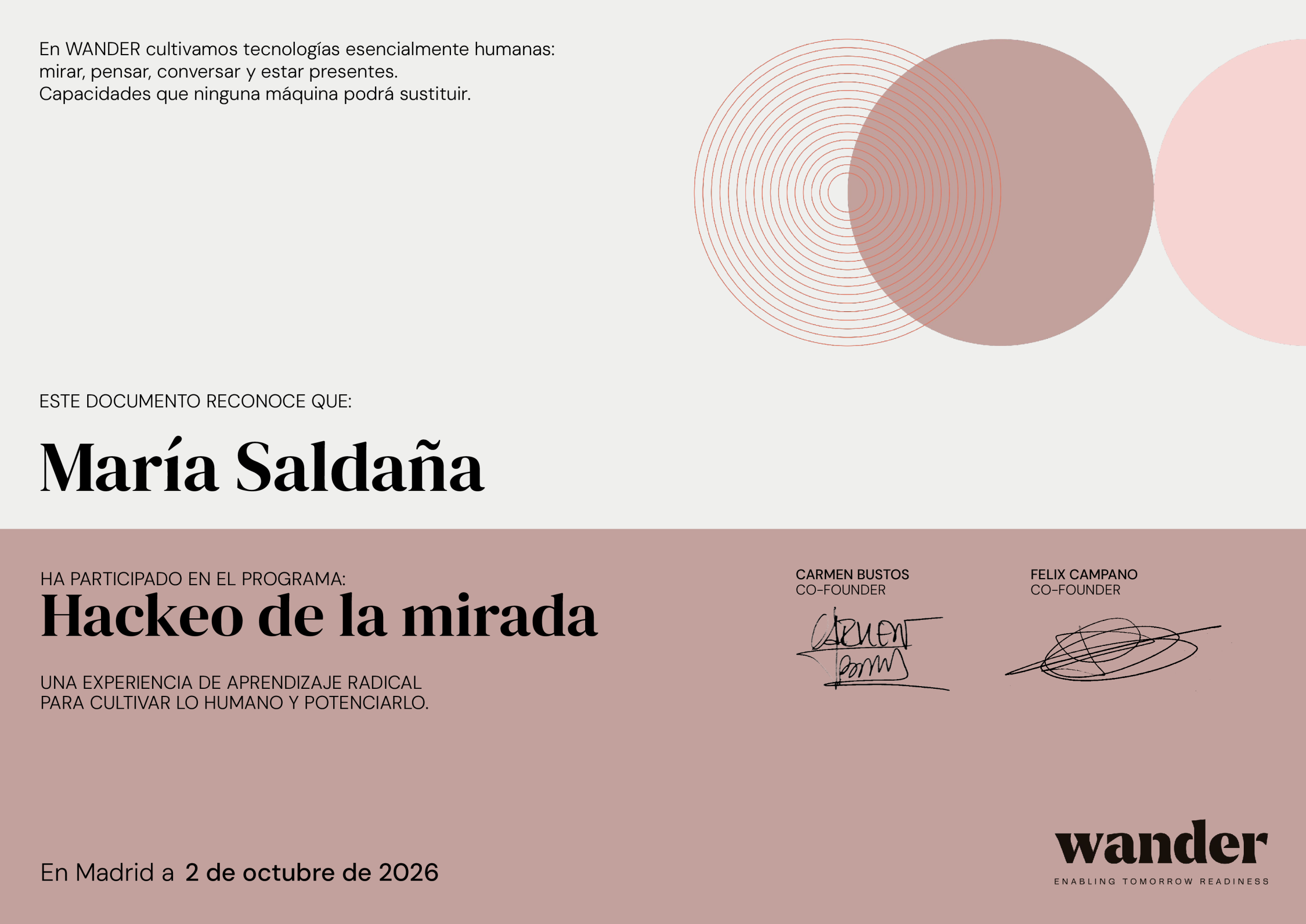 Certificado María Saldaña
